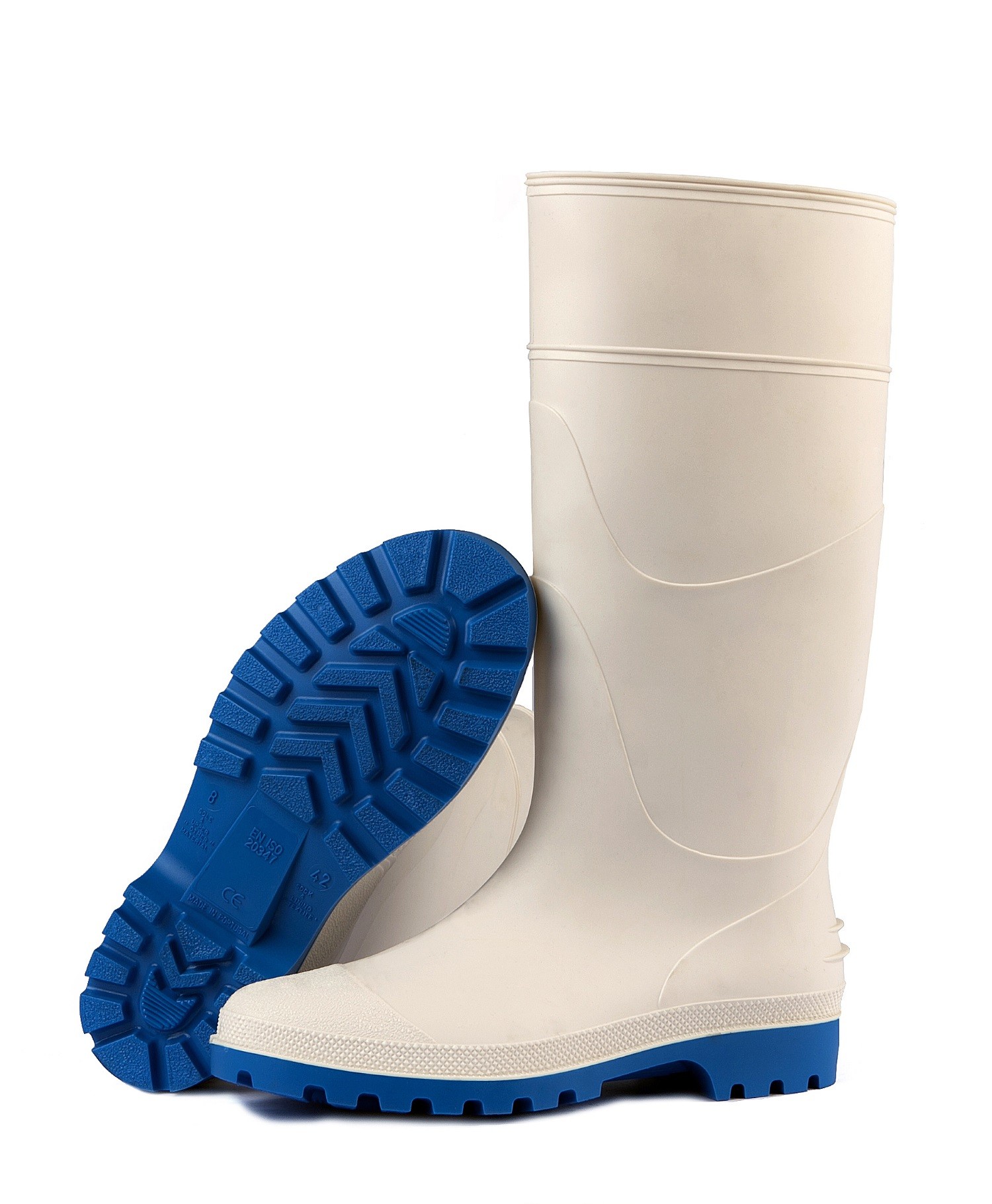 Bottes de travail blanches en PVC