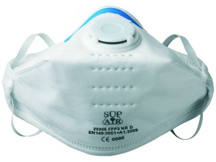 Demi-masque pliable avec valve FFP3 NR D