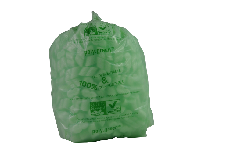 Housse 240 L vert biodegradable 1200 x 1400